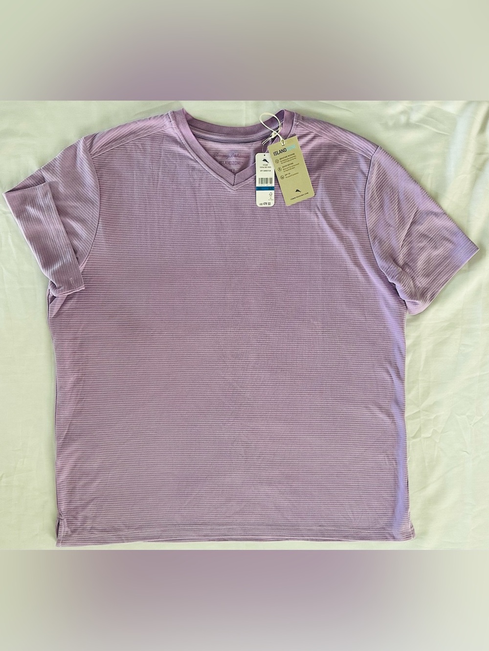 Tommy Bahama Men's Island Zone Coastal Crest V-Neck T-shirt XL Purple Plum NWT